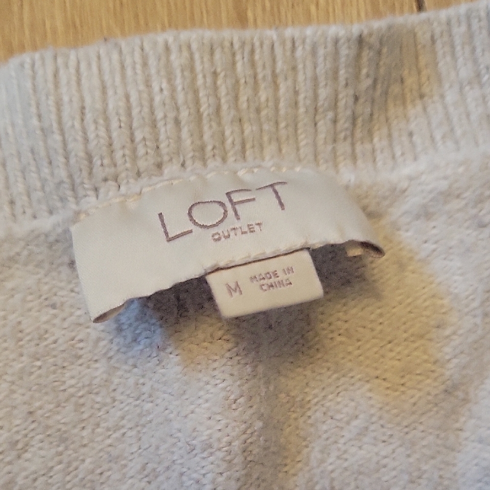 LOFT Off-the-Shoulder Striped Sweater - Black and White - Picture 3 of 4